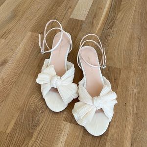Dahlia Pearl Pleated Bow Heel